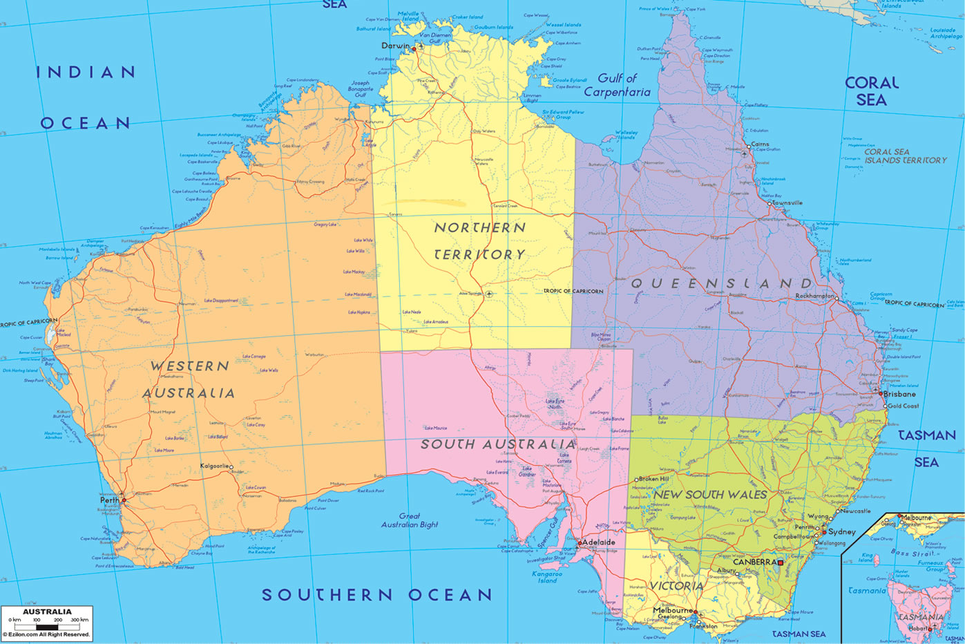 Australie Carte