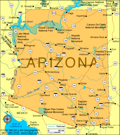 arizona politique carte