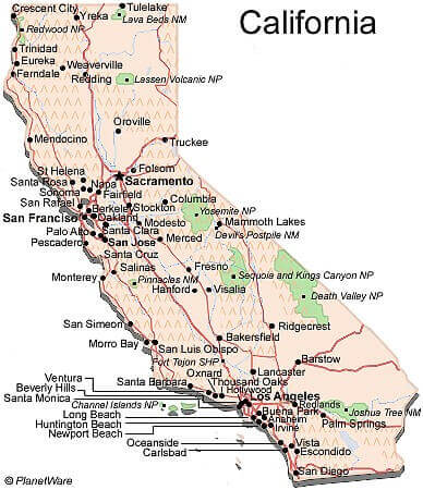 californie plans