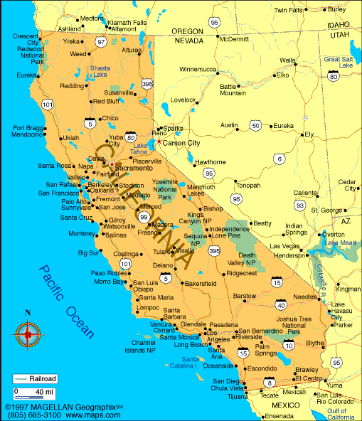 californie carte