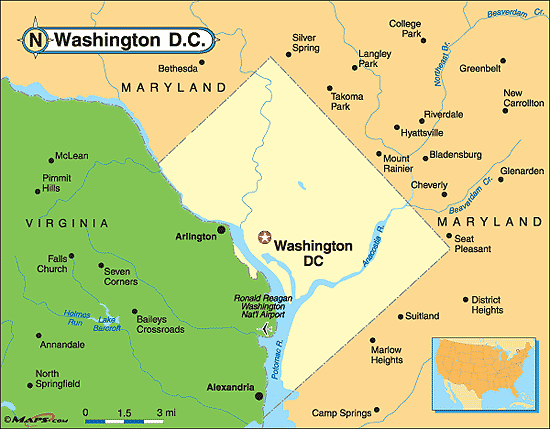 washington dc carte usa