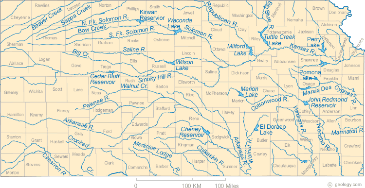 kansas rivieres carte