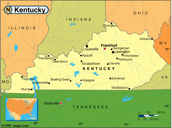 carte du kentucky