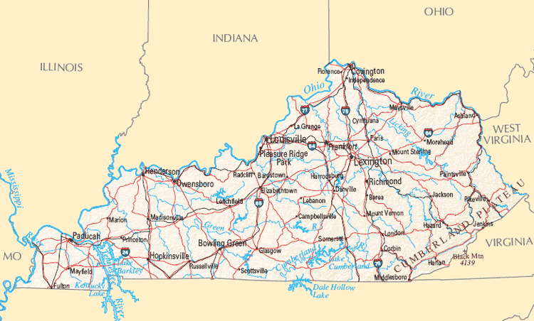 kentucky reference carte