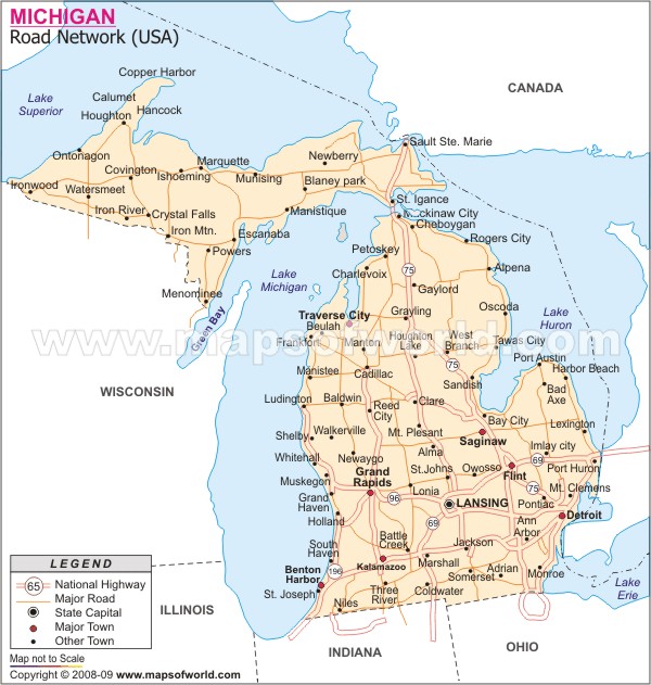 michigan itineraire carte