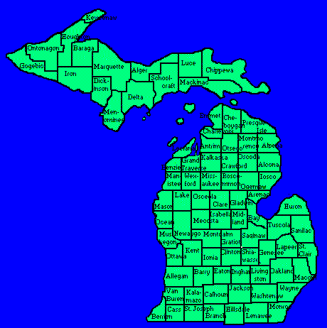 michigan comtes carte