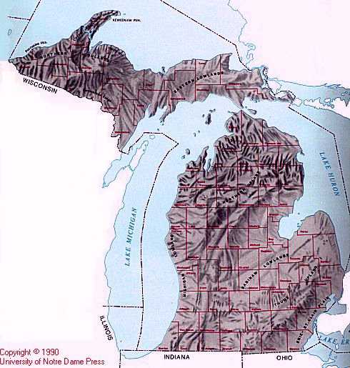 michigan geographique carte