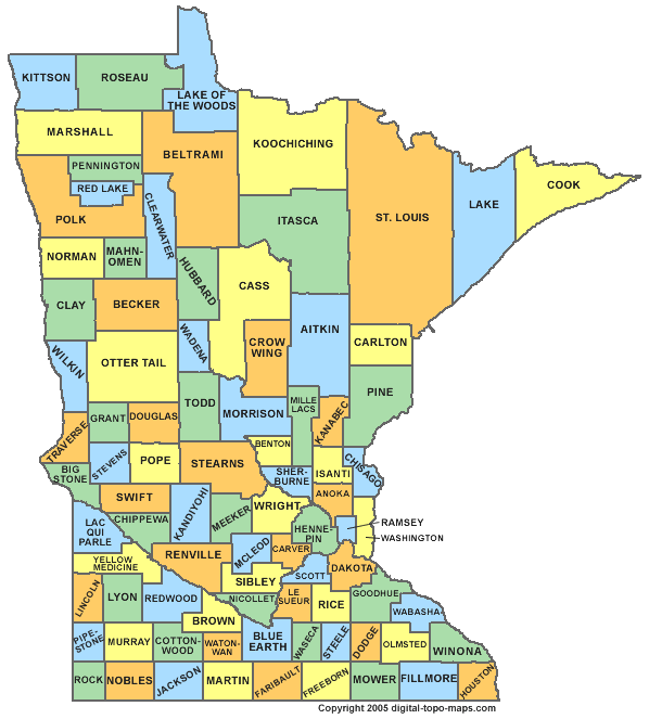 comte carte du minnesota