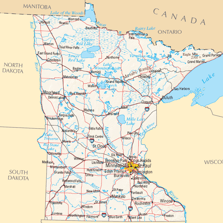 minnesota etat carte