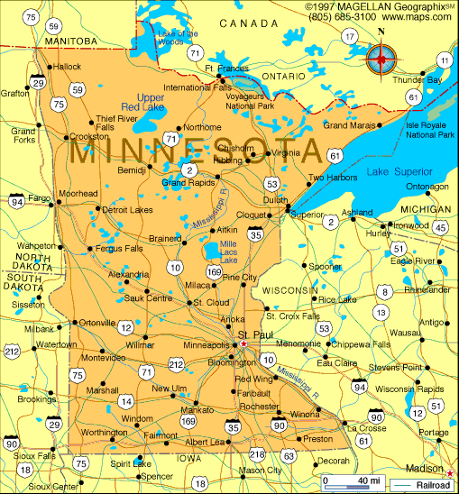 minnesota politique carte