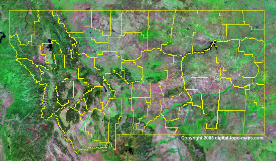 montana satellite image