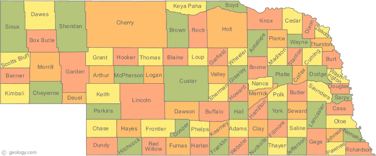 carte du nebraska