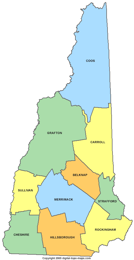 new hampshire comte carte