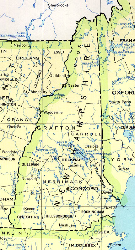 new hampshire historique carte