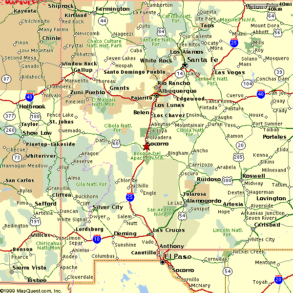 itineraire carte du new mexique