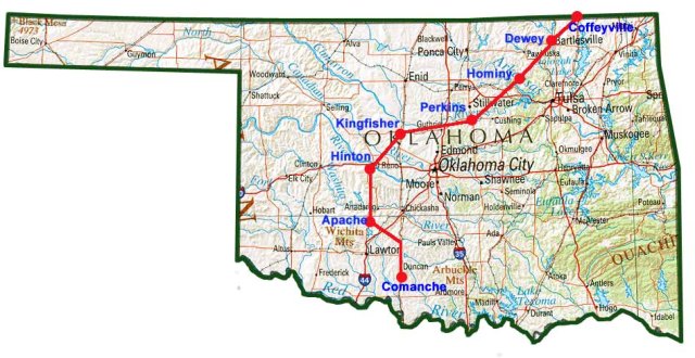 oklahoma autoroutes carte