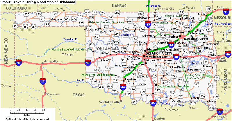 oklahoma itineraire carte