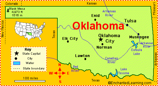 oklahoma politique carte