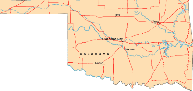 oklahoma ville carte