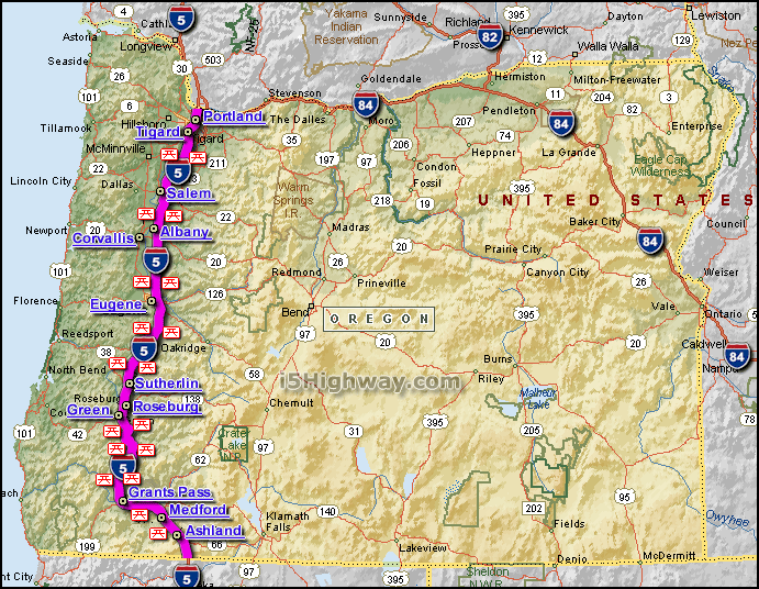 oregon carte interetat 5