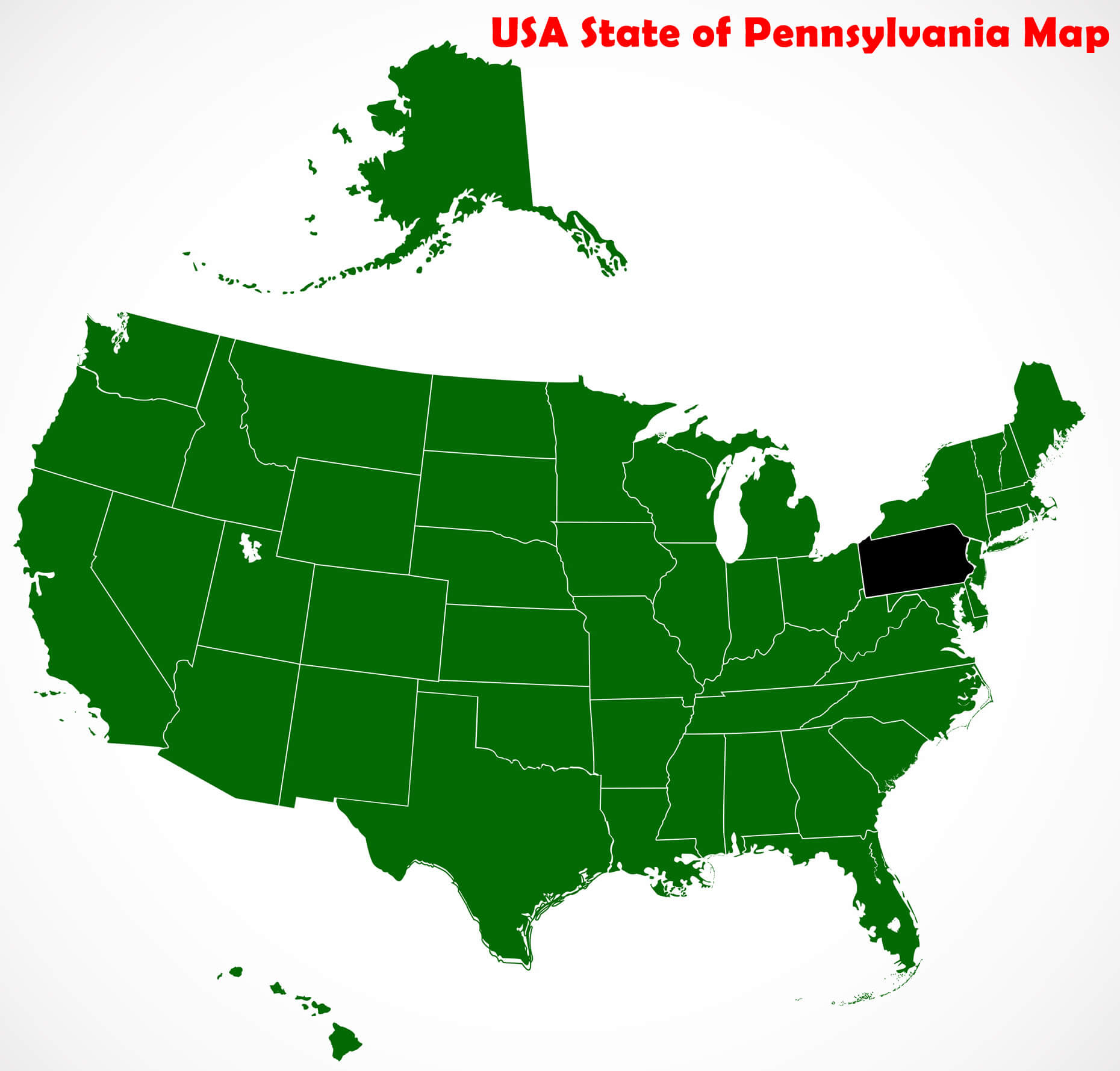 eua etat de pennsylvania carte