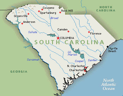 sud Carolina carte