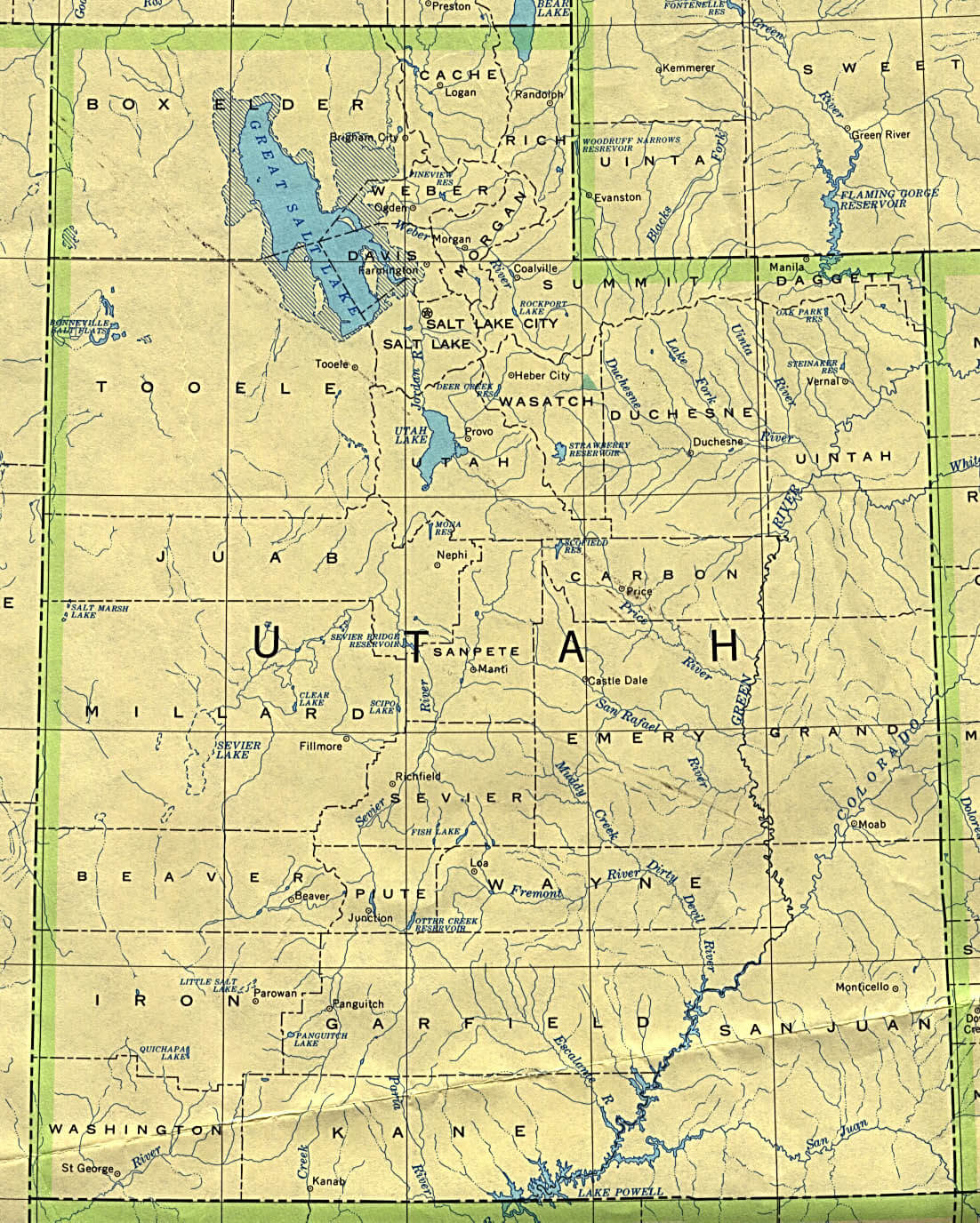 Utah historique carte