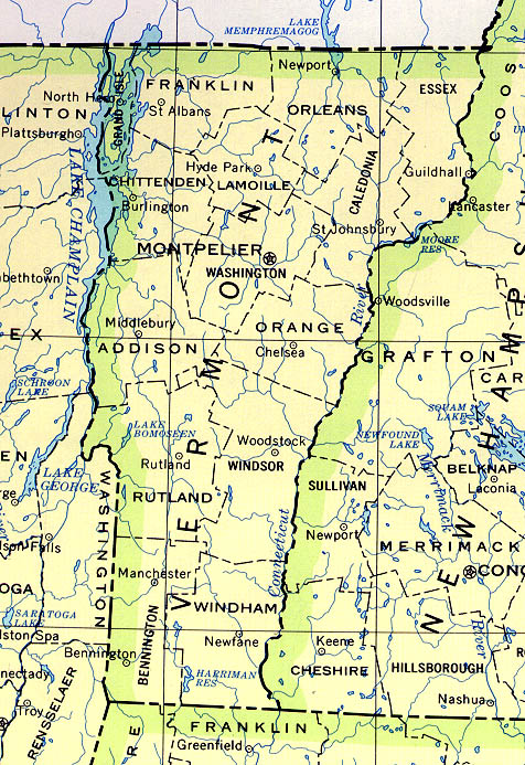 Vermont historique carte