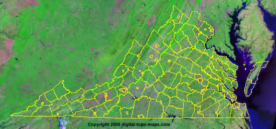 virginia satellite carte