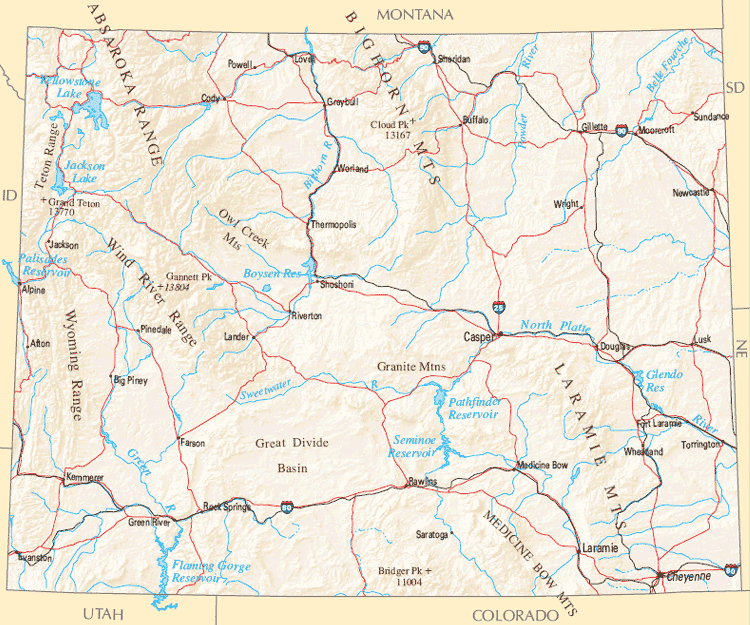 wyoming cartes