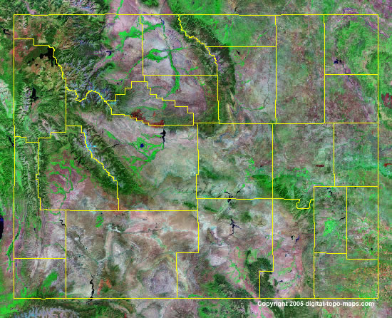 wyoming satellite carte