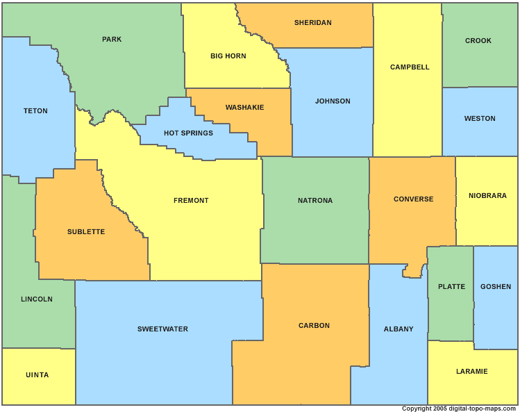 wyoming comte carte