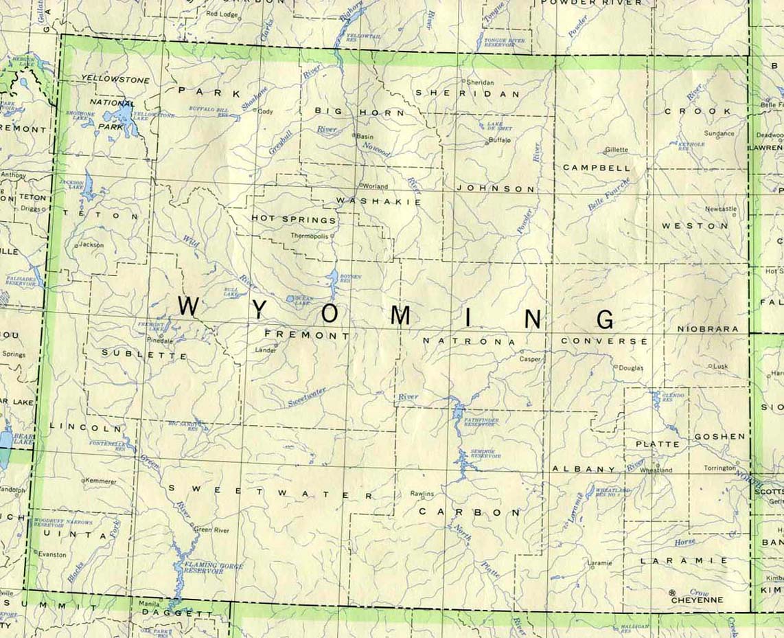 wyoming historique carte