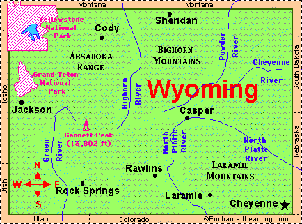 wyoming ville carte