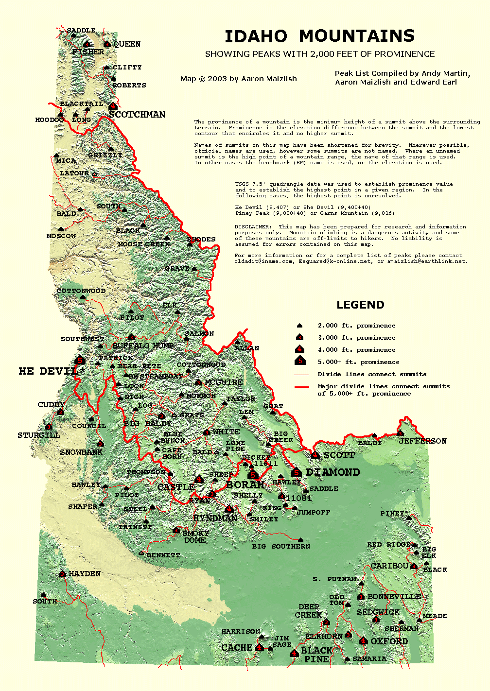 idaho importance carte