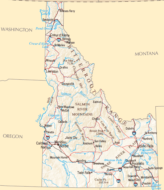 idaho reference carte