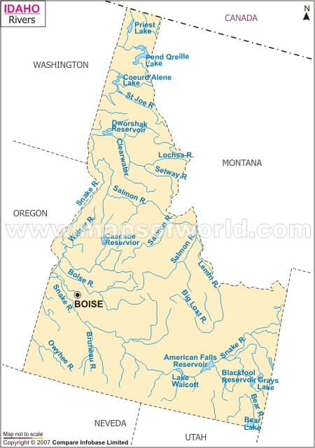 idaho riviere carte