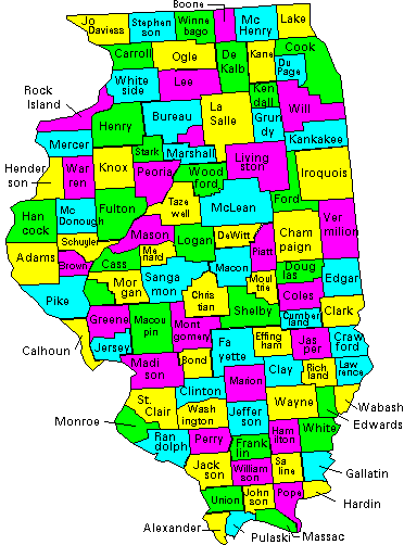 comte carte du illinois