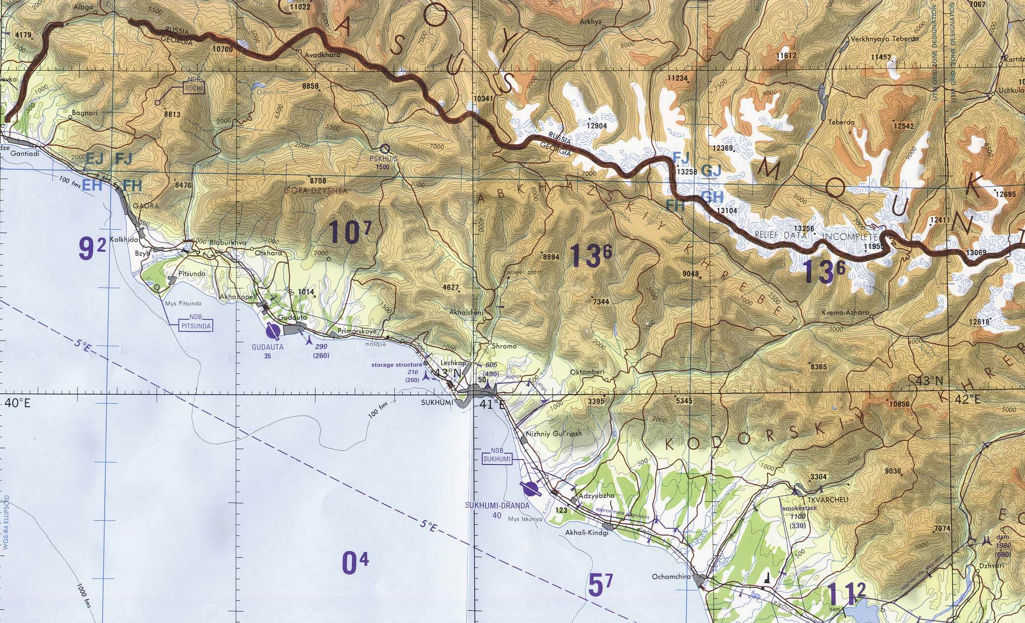 politique carte du Abkhazie