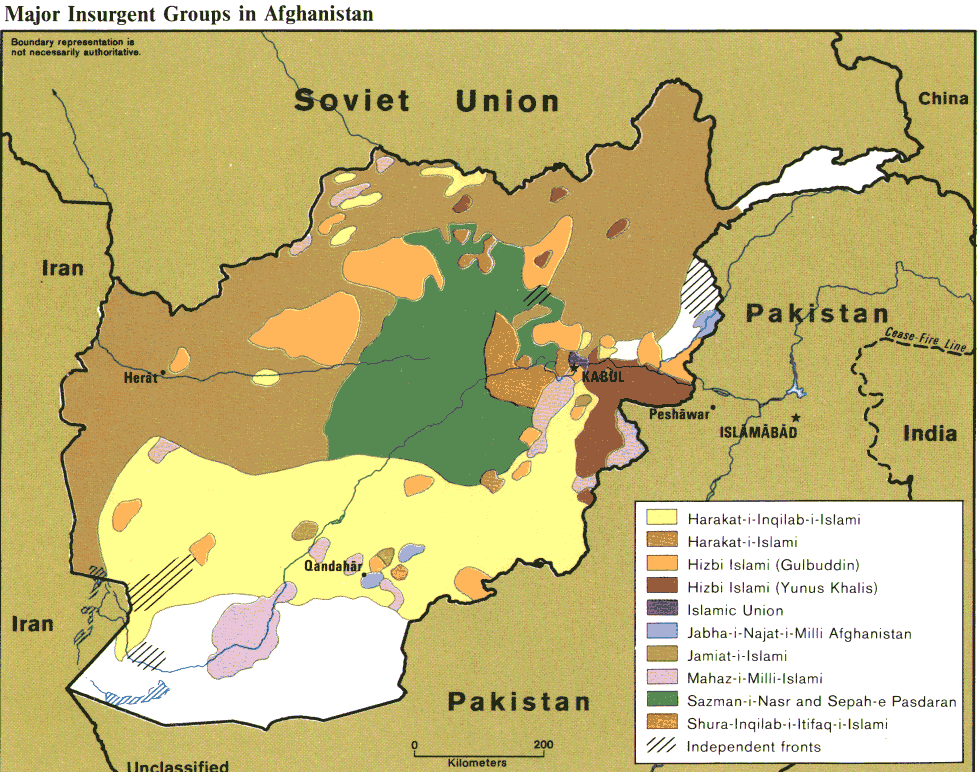 afghanistan carte majeur groupes