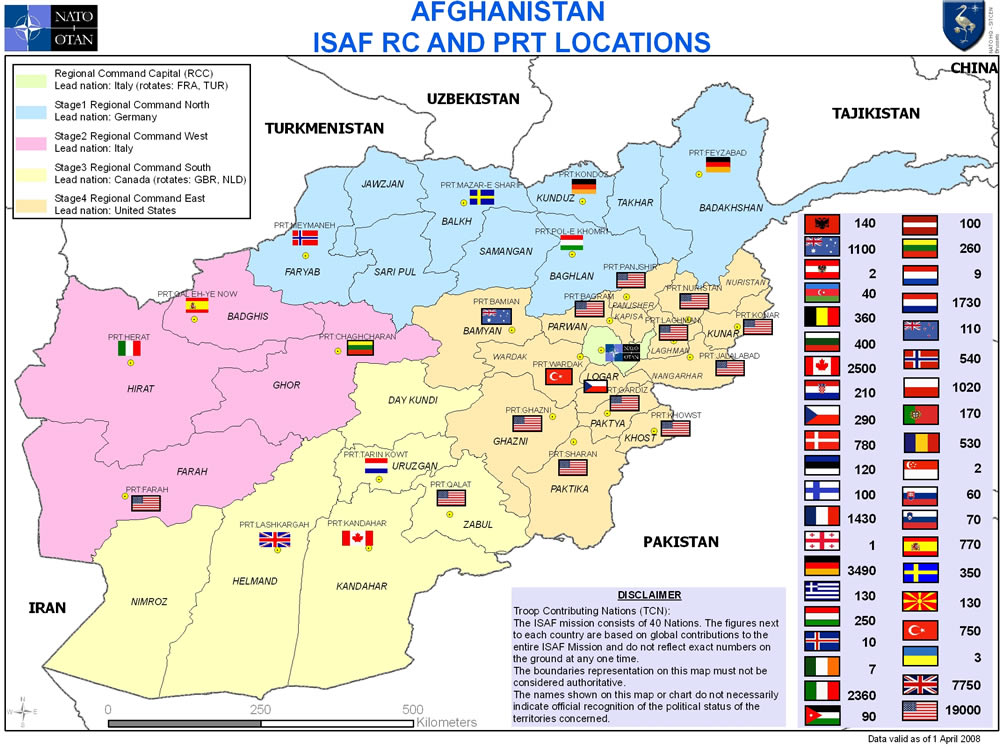 afghanistan carte nato