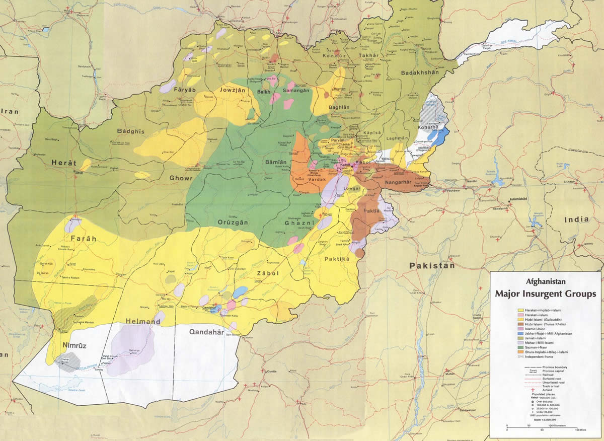 afghanistan carte resistance groupes