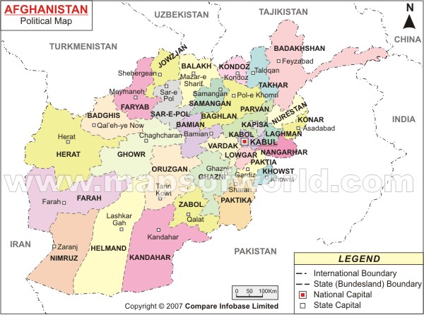 carte afghanistan