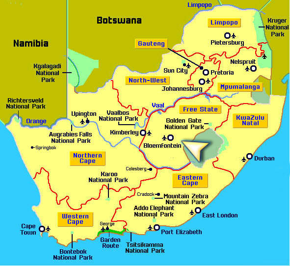 Bloemfontein sud afrique plan