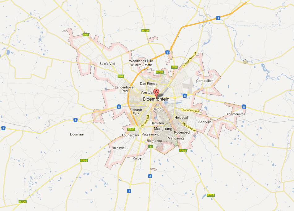 plan de Bloemfontein