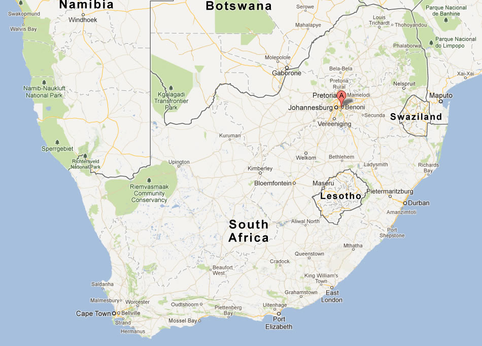 plan de Boksburg sud afrique