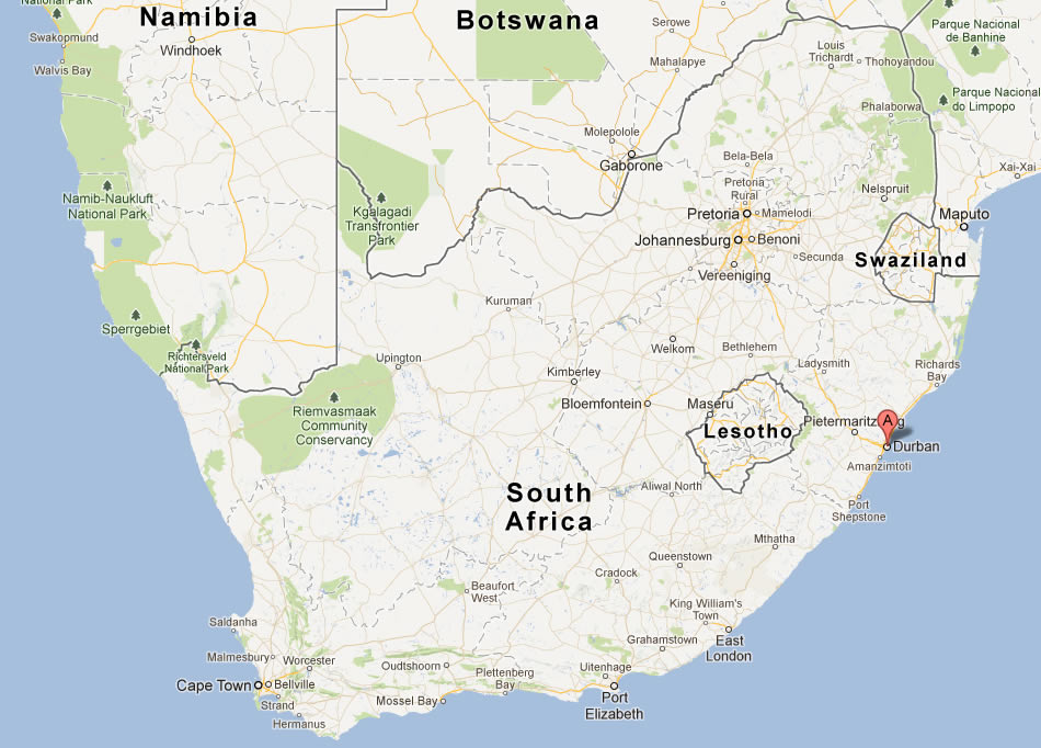plan de durban sud afrique