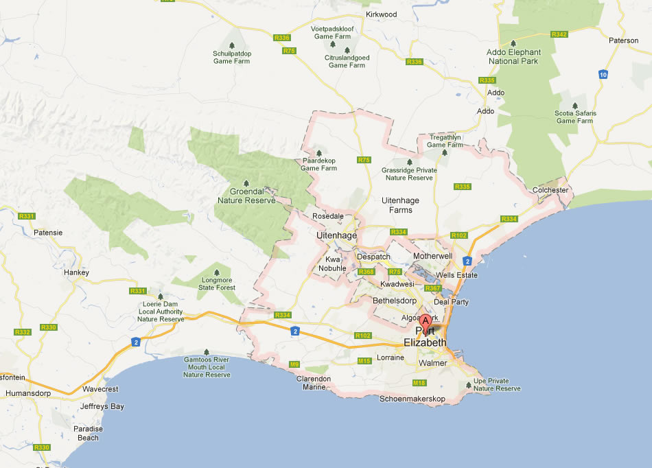 plan de Port Elizabeth