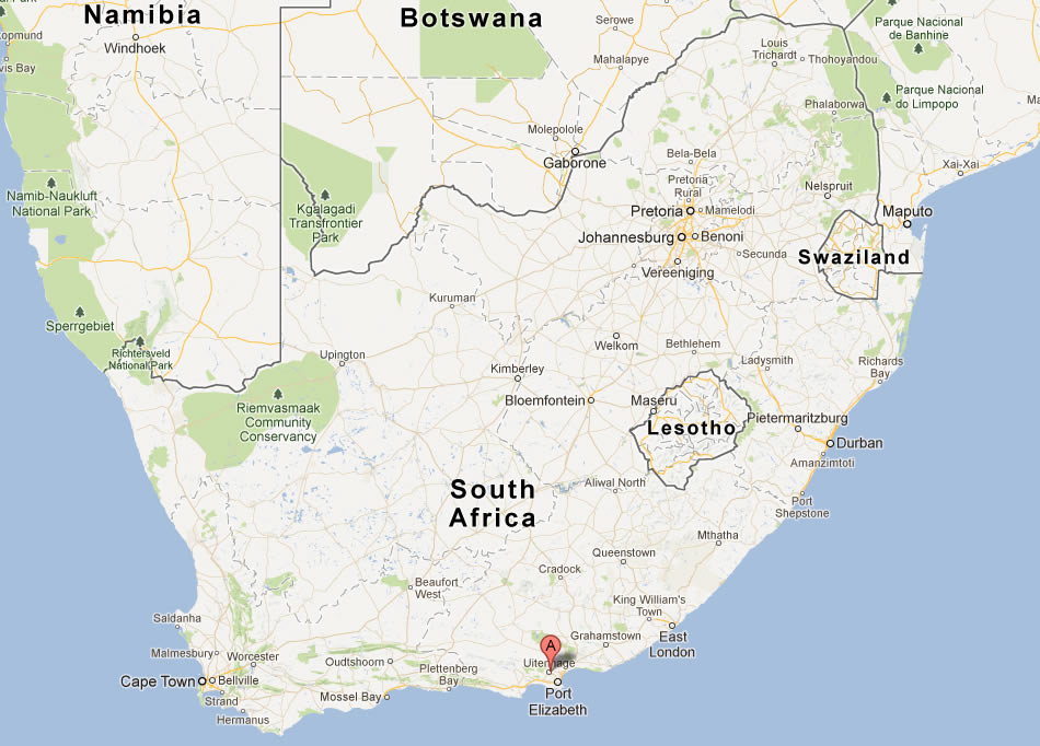 plan de Uitenhage sud afrique