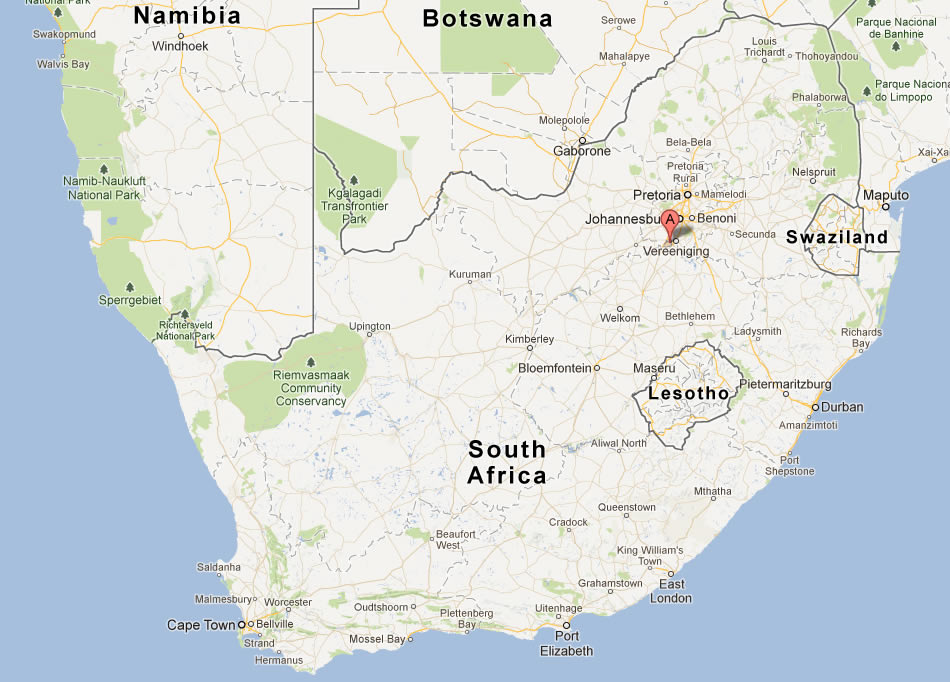 plan de Vanderbijlpark sud afrique